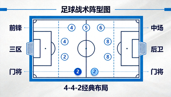 足球战术阵型图球员位置布局示意图